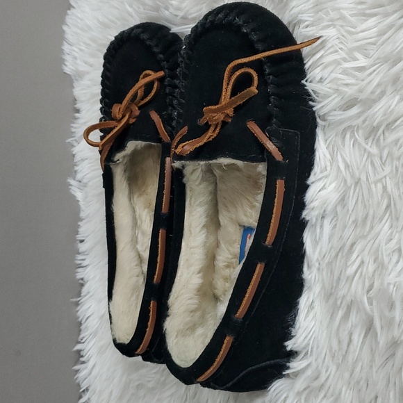 Blitz Women's Molly Moccasin Slippers Faux Fur lined, 6M - Picture 1 of 7